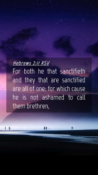 Picture 04 - Hebrews 2:11 ASV Mobile Phone Wallpaper - For both he that sanctifieth and they that are - Mobile Bible Verse Wallpaper