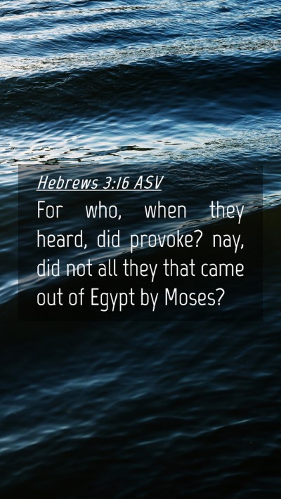 Picture 04 - Hebrews 3:16 ASV Mobile Phone Wallpaper - For who, when they heard, did provoke? nay, did - Mobile Bible Verse Wallpaper
