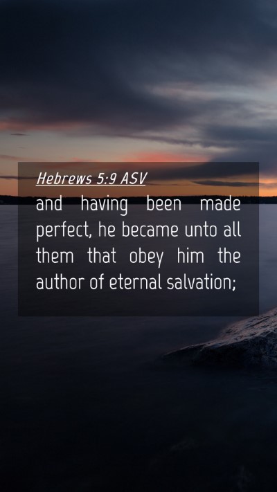 Picture 04 - Hebrews 5:9 ASV Mobile Phone Wallpaper - and having been made perfect, he became unto all - Mobile Bible Verse Wallpaper