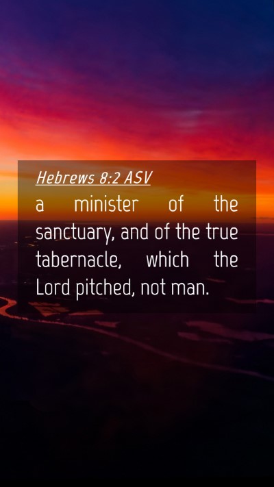 Picture 04 - Hebrews 8:2 ASV Mobile Phone Wallpaper - a minister of the sanctuary, and of the true - Mobile Bible Verse Wallpaper