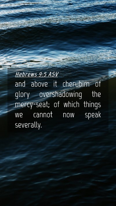 Picture 04 - Hebrews 9:5 ASV Mobile Phone Wallpaper - and above it cherubim of glory overshadowing the - Mobile Bible Verse Wallpaper