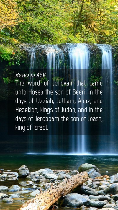 Picture 04 - Hosea 1:1 ASV Mobile Phone Wallpaper - The word of Jehovah that came unto Hosea the son - Mobile Bible Verse Wallpaper