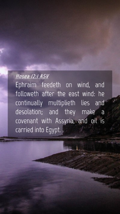 Picture 04 - Hosea 12:1 ASV Mobile Phone Wallpaper - Ephraim feedeth on wind, and followeth after the - Mobile Bible Verse Wallpaper