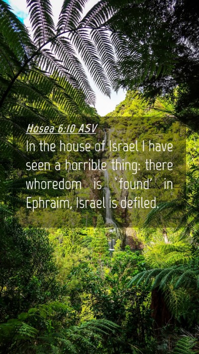Picture 04 - Hosea 6:10 ASV Mobile Phone Wallpaper - In the house of Israel I have seen a horrible - Mobile Bible Verse Wallpaper