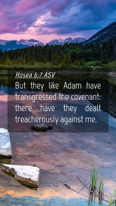 Picture 04 - Hosea 6:7 ASV Mobile Phone Wallpaper - But they like Adam have transgressed the - Mobile Bible Verse Wallpaper