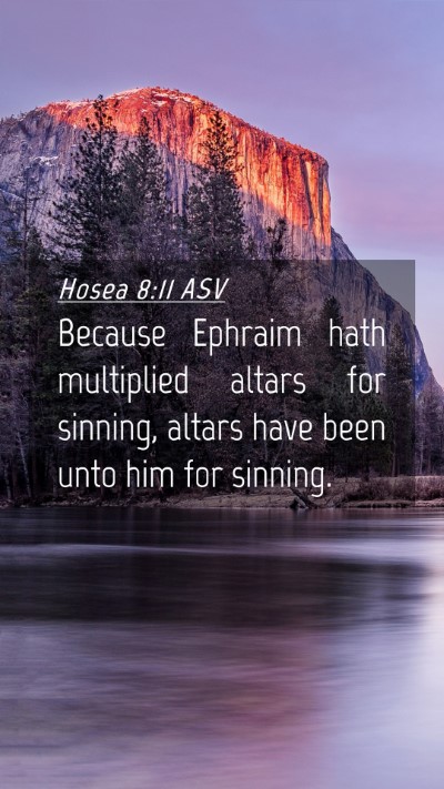 Picture 04 - Hosea 8:11 ASV Mobile Phone Wallpaper - Because Ephraim hath multiplied altars for - Mobile Bible Verse Wallpaper