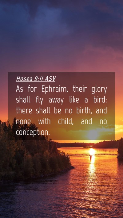 Picture 04 - Hosea 9:11 ASV Mobile Phone Wallpaper - As for Ephraim, their glory shall fly away like a - Mobile Bible Verse Wallpaper