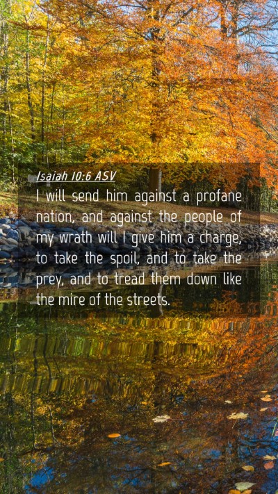 Picture 04 - Isaiah 10:6 ASV Mobile Phone Wallpaper - I will send him against a profane nation, and - Mobile Bible Verse Wallpaper