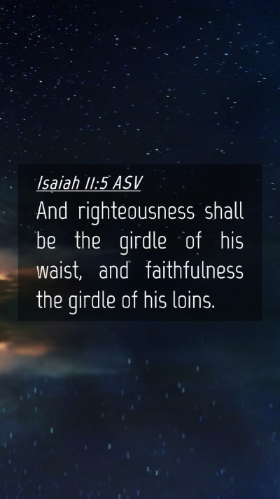 Picture 04 - Isaiah 11:5 ASV Mobile Phone Wallpaper - And righteousness shall be the girdle of his - Mobile Bible Verse Wallpaper
