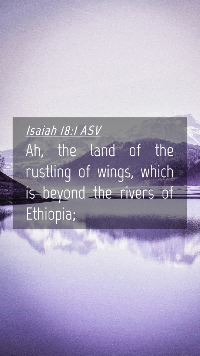 Picture 04 - Isaiah 18:1 ASV Mobile Phone Wallpaper - Ah, the land of the rustling of wings, which is - Mobile Bible Verse Wallpaper