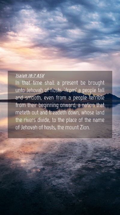 Picture 04 - Isaiah 18:7 ASV Mobile Phone Wallpaper - In that time shall a present be brought unto - Mobile Bible Verse Wallpaper
