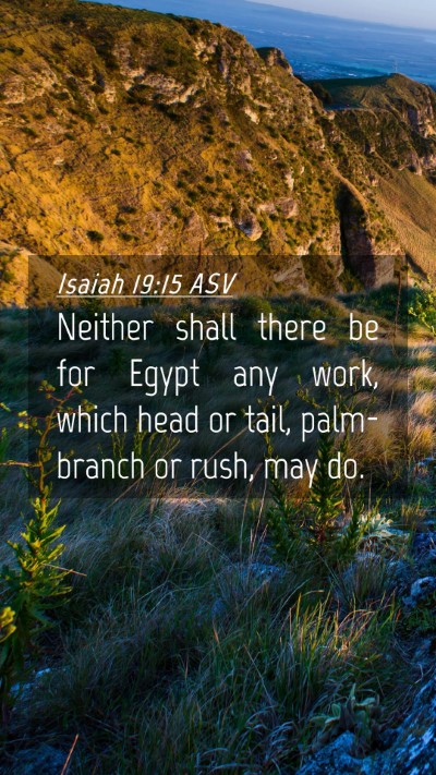 Picture 04 - Isaiah 19:15 ASV Mobile Phone Wallpaper - Neither shall there be for Egypt any work, which - Mobile Bible Verse Wallpaper