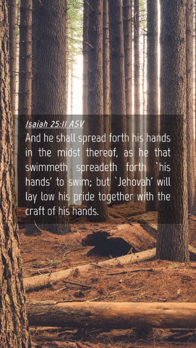 Picture 04 - Isaiah 25:11 ASV Mobile Phone Wallpaper - And he shall spread forth his hands in the midst - Mobile Bible Verse Wallpaper