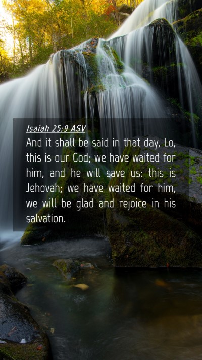 Picture 04 - Isaiah 25:9 ASV Mobile Phone Wallpaper - And it shall be said in that day, Lo, this is our - Mobile Bible Verse Wallpaper