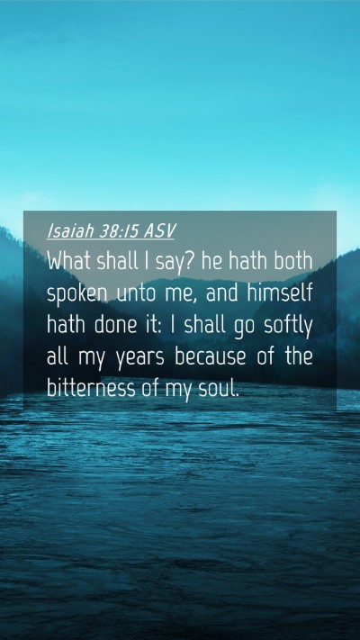 Picture 04 - Isaiah 38:15 ASV Mobile Phone Wallpaper - What shall I say? he hath both spoken unto me, - Mobile Bible Verse Wallpaper