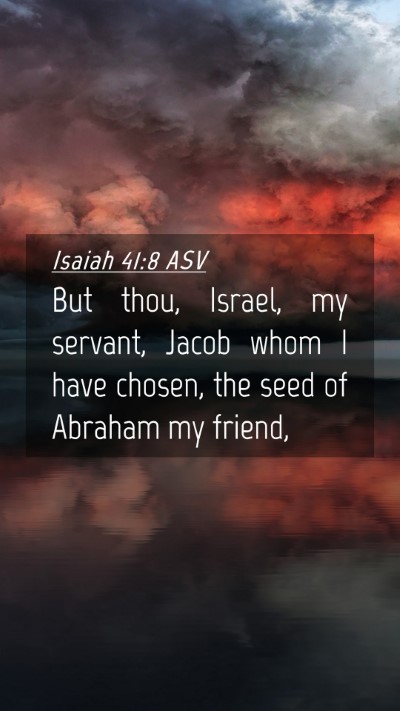 Picture 04 - Isaiah 41:8 ASV Mobile Phone Wallpaper - But thou, Israel, my servant, Jacob whom I have - Mobile Bible Verse Wallpaper
