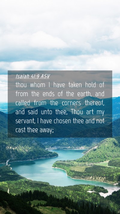 Picture 04 - Isaiah 41:9 ASV Mobile Phone Wallpaper - thou whom I have taken hold of from the ends of - Mobile Bible Verse Wallpaper