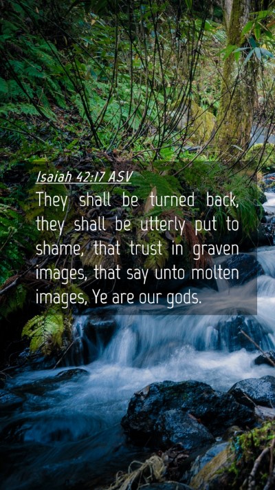 Picture 04 - Isaiah 42:17 ASV Mobile Phone Wallpaper - They shall be turned back, they shall be utterly - Mobile Bible Verse Wallpaper