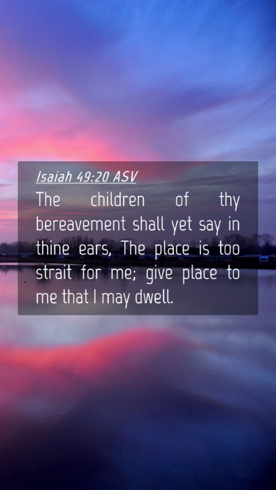 Picture 04 - Isaiah 49:20 ASV Mobile Phone Wallpaper - The children of thy bereavement shall yet say in - Mobile Bible Verse Wallpaper