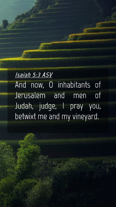 Picture 04 - Isaiah 5:3 ASV Mobile Phone Wallpaper - And now, O inhabitants of Jerusalem and men of - Mobile Bible Verse Wallpaper