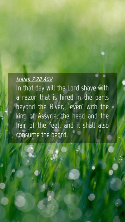 Picture 04 - Isaiah 7:20 ASV Mobile Phone Wallpaper - In that day will the Lord shave with a razor that - Mobile Bible Verse Wallpaper
