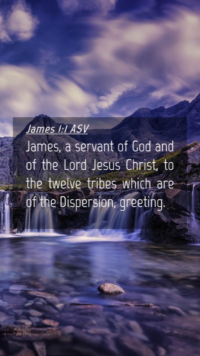 Picture 04 - James 1:1 ASV Mobile Phone Wallpaper - James, a servant of God and of the Lord Jesus - Mobile Bible Verse Wallpaper
