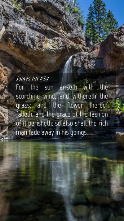 Picture 04 - James 1:11 ASV Mobile Phone Wallpaper - For the sun ariseth with the scorching wind, and - Mobile Bible Verse Wallpaper