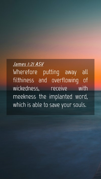 Picture 04 - James 1:21 ASV Mobile Phone Wallpaper - Wherefore putting away all filthiness and - Mobile Bible Verse Wallpaper