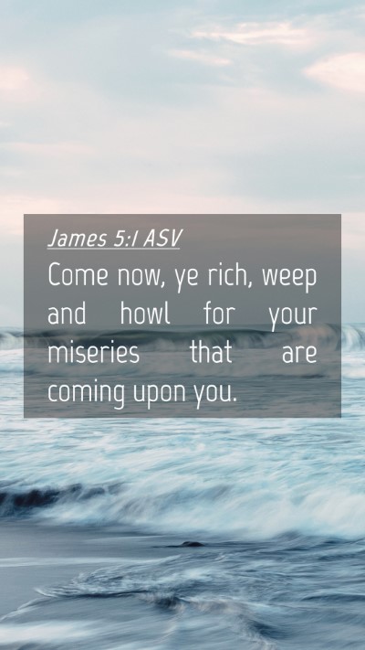 Picture 04 - James 5:1 ASV Mobile Phone Wallpaper - Come now, ye rich, weep and howl for your - Mobile Bible Verse Wallpaper