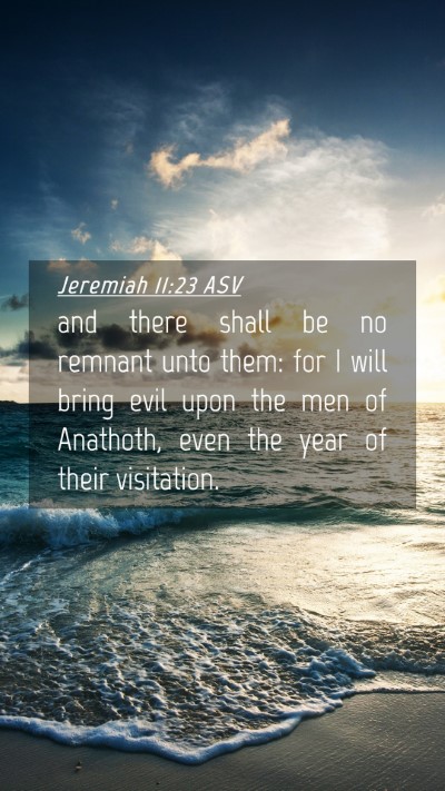 Picture 04 - Jeremiah 11:23 ASV Mobile Phone Wallpaper - and there shall be no remnant unto them: for I - Mobile Bible Verse Wallpaper