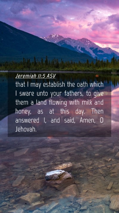 Picture 04 - Jeremiah 11:5 ASV Mobile Phone Wallpaper - that I may establish the oath which I sware unto - Mobile Bible Verse Wallpaper