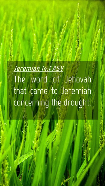 Picture 04 - Jeremiah 14:1 ASV Mobile Phone Wallpaper - The word of Jehovah that came to Jeremiah - Mobile Bible Verse Wallpaper