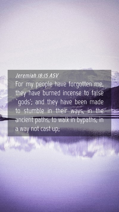 Picture 04 - Jeremiah 18:15 ASV Mobile Phone Wallpaper - For my people have forgotten me, they have burned - Mobile Bible Verse Wallpaper
