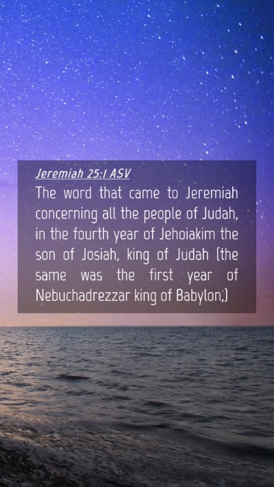 Picture 04 - Jeremiah 25:1 ASV Mobile Phone Wallpaper - The word that came to Jeremiah concerning all the - Mobile Bible Verse Wallpaper