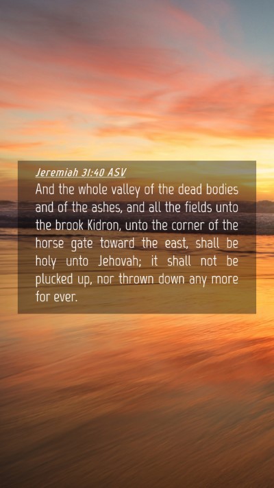 Picture 04 - Jeremiah 31:40 ASV Mobile Phone Wallpaper - And the whole valley of the dead bodies and of - Mobile Bible Verse Wallpaper