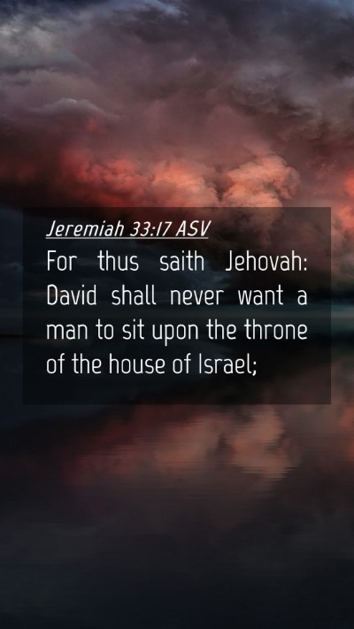 Picture 04 - Jeremiah 33:17 ASV Mobile Phone Wallpaper - For thus saith Jehovah: David shall never want a - Mobile Bible Verse Wallpaper