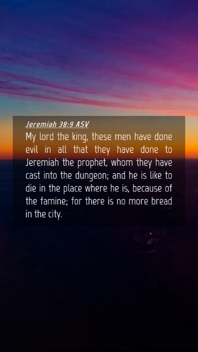 Picture 04 - Jeremiah 38:9 ASV Mobile Phone Wallpaper - My lord the king, these men have done evil in all - Mobile Bible Verse Wallpaper