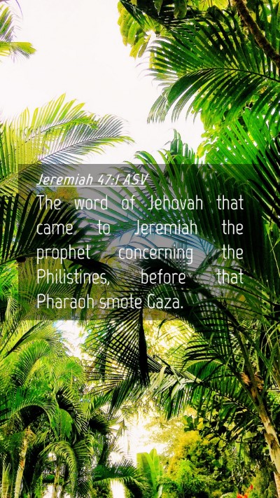 Picture 04 - Jeremiah 47:1 ASV Mobile Phone Wallpaper - The word of Jehovah that came to Jeremiah the - Mobile Bible Verse Wallpaper