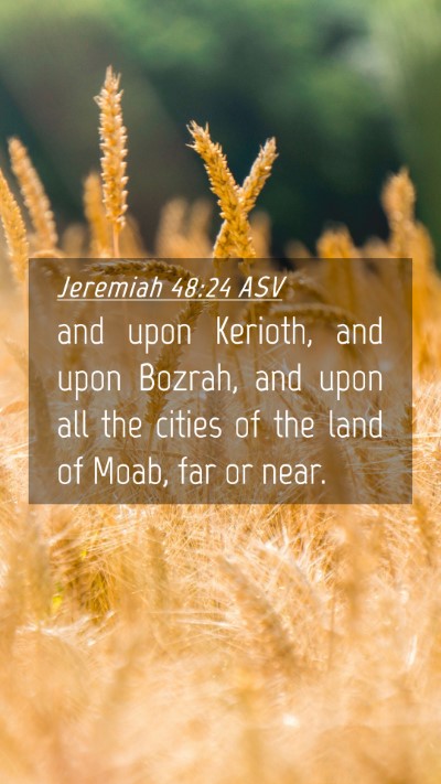 Picture 04 - Jeremiah 48:24 ASV Mobile Phone Wallpaper - and upon Kerioth, and upon Bozrah, and upon all - Mobile Bible Verse Wallpaper