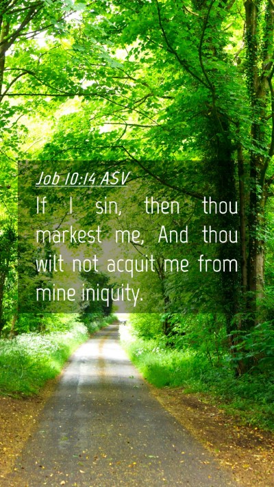 Picture 04 - Job 10:14 ASV Mobile Phone Wallpaper - If I sin, then thou markest me, And thou wilt not - Mobile Bible Verse Wallpaper