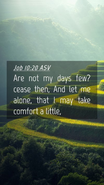 Picture 04 - Job 10:20 ASV Mobile Phone Wallpaper - Are not my days few? cease then, And let me - Mobile Bible Verse Wallpaper
