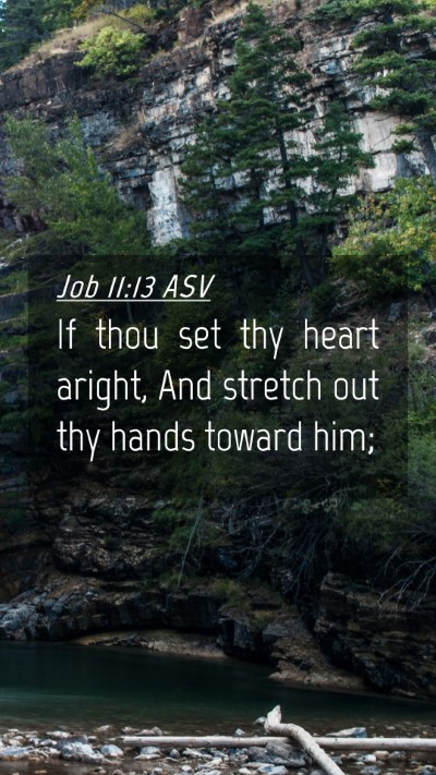 Picture 04 - Job 11:13 ASV Mobile Phone Wallpaper - If thou set thy heart aright, And stretch out thy - Mobile Bible Verse Wallpaper