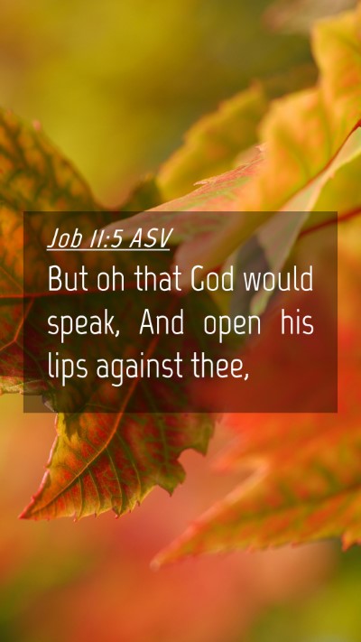 Picture 04 - Job 11:5 ASV Mobile Phone Wallpaper - But oh that God would speak, And open his lips - Mobile Bible Verse Wallpaper