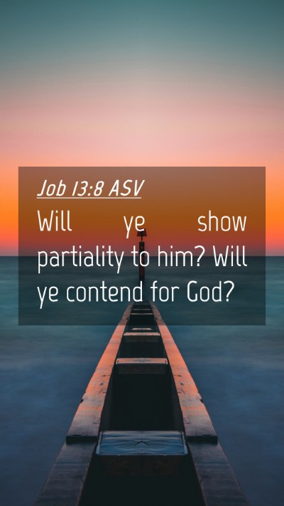 Picture 04 - Job 13:8 ASV Mobile Phone Wallpaper - Will ye show partiality to him? Will ye contend - Mobile Bible Verse Wallpaper