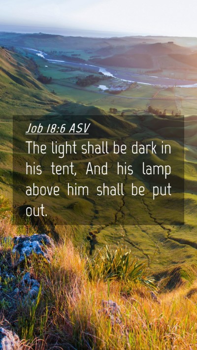Picture 04 - Job 18:6 ASV Mobile Phone Wallpaper - The light shall be dark in his tent, And his lamp - Mobile Bible Verse Wallpaper