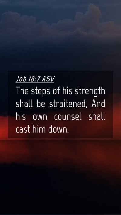 Picture 04 - Job 18:7 ASV Mobile Phone Wallpaper - The steps of his strength shall be straitened, - Mobile Bible Verse Wallpaper