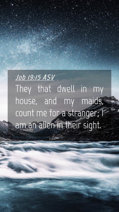 Picture 04 - Job 19:15 ASV Mobile Phone Wallpaper - They that dwell in my house, and my maids, count - Mobile Bible Verse Wallpaper