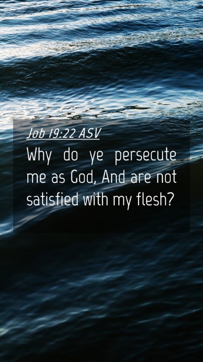 Picture 04 - Job 19:22 ASV Mobile Phone Wallpaper - Why do ye persecute me as God, And are not - Mobile Bible Verse Wallpaper