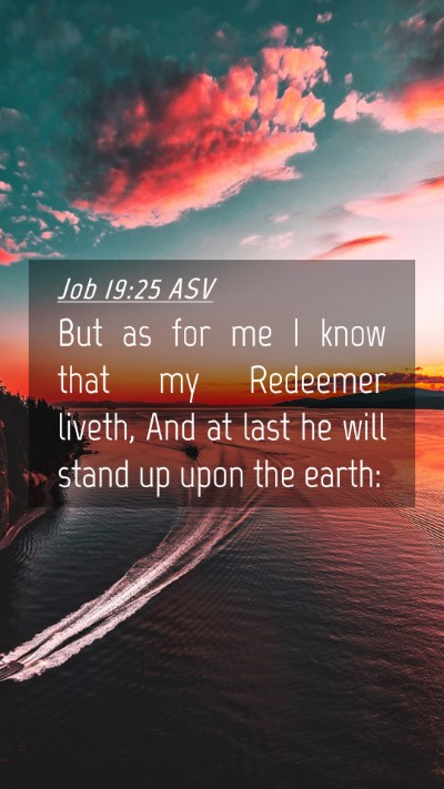 Picture 04 - Job 19:25 ASV Mobile Phone Wallpaper - But as for me I know that my Redeemer liveth, And - Mobile Bible Verse Wallpaper