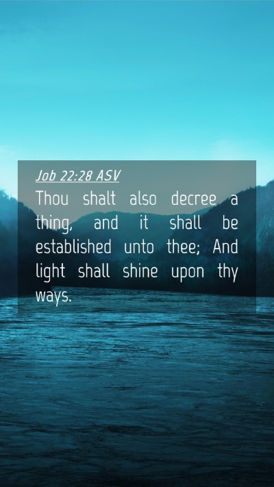 Picture 04 - Job 22:28 ASV Mobile Phone Wallpaper - Thou shalt also decree a thing, and it shall be - Mobile Bible Verse Wallpaper